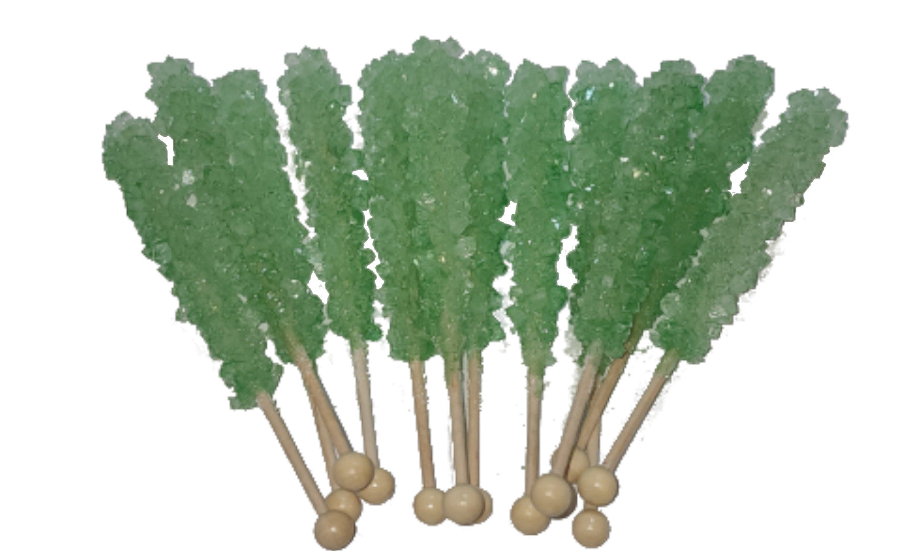 Green Apple Rock Candy Sticks