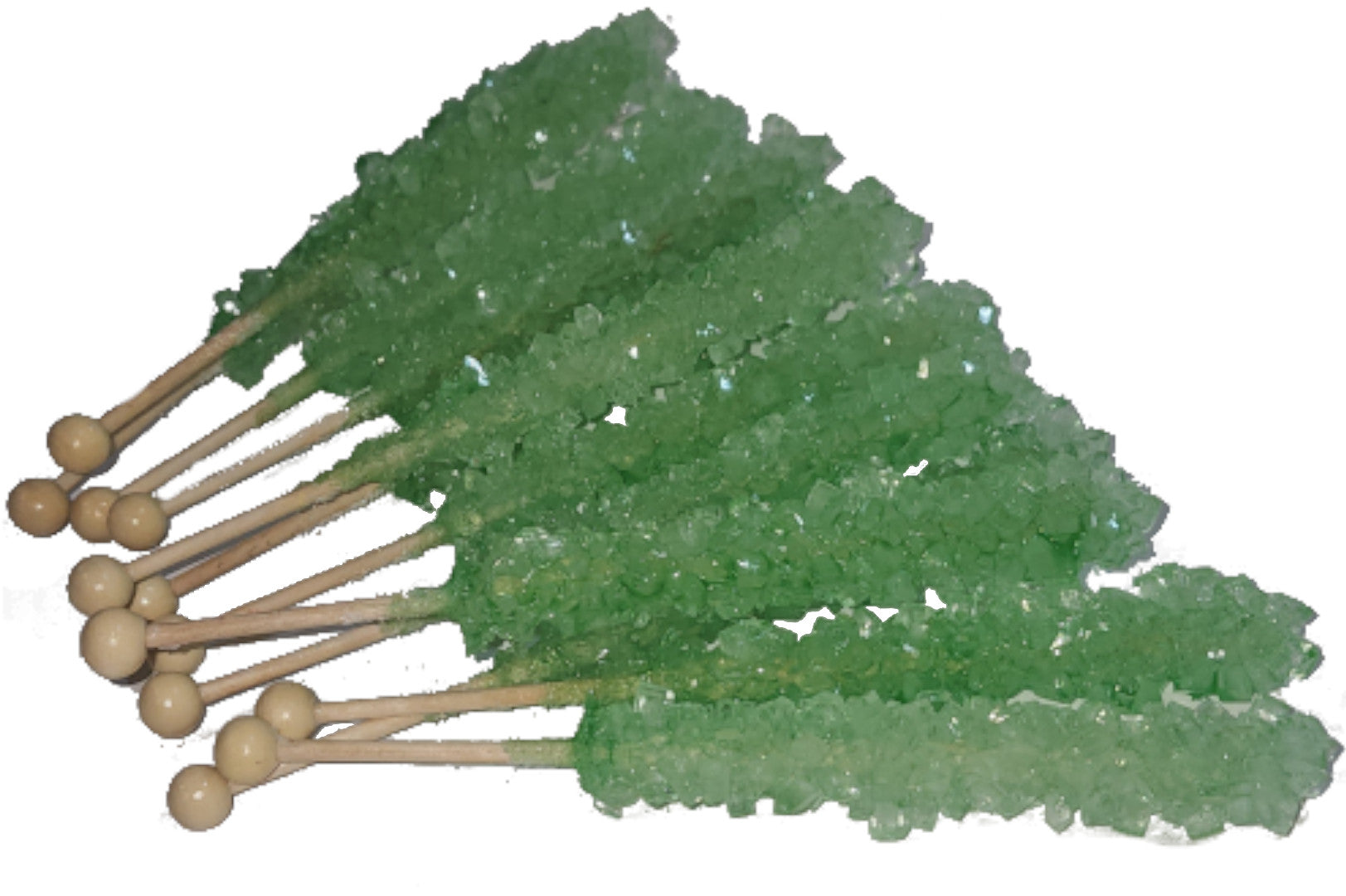 Green Apple Rock Candy Sticks