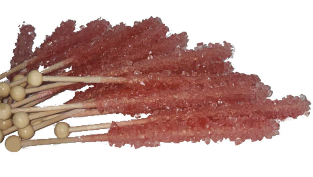 Strawberry Rock Candy Sticks